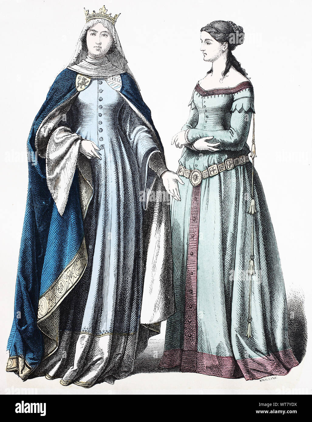 Nationale Kostum Kleidung Geschichte Der Kostume Prinzessin Und Edle Dame Deutschland 14 Jahrhundert Volkstracht Kleidung Der Kostume Furstin Und Edeldame Deutschland 14 Jahrhundert Stockfotografie Alamy