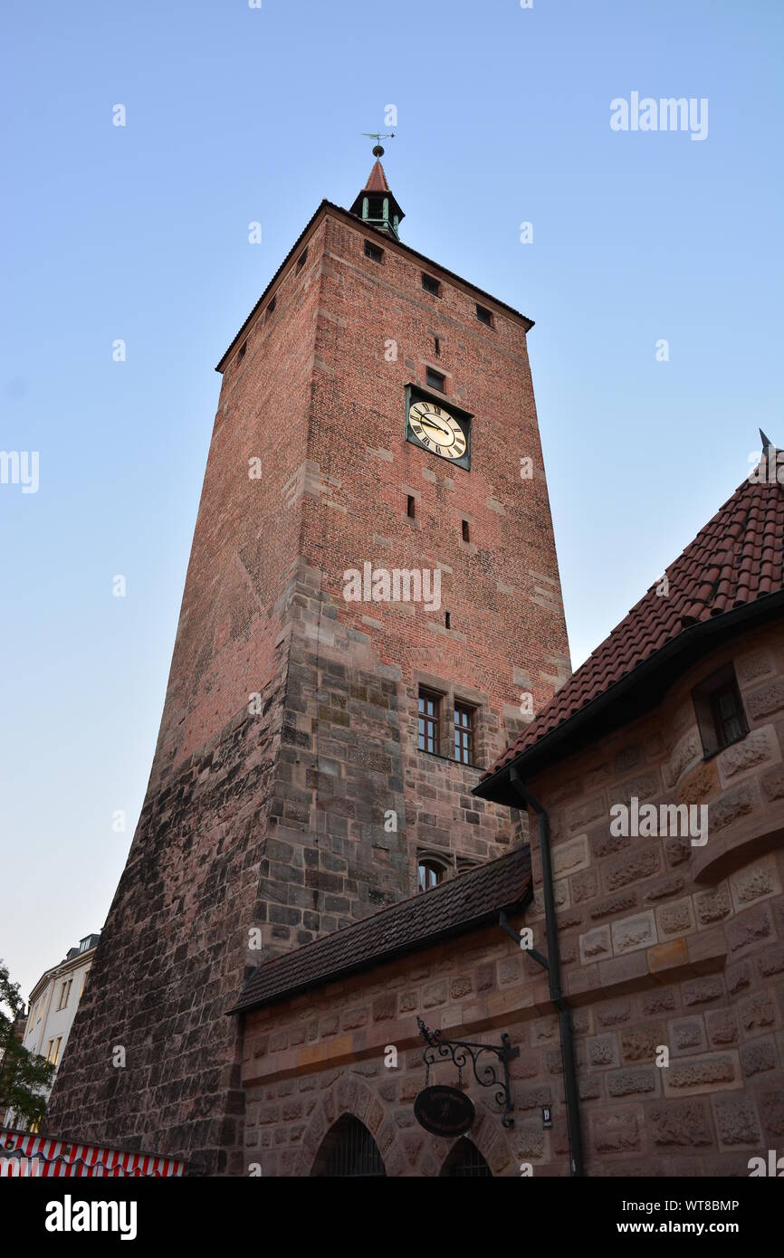 Blick in die Stadt Nürnberg, Bayern, Deutschland Stockfoto