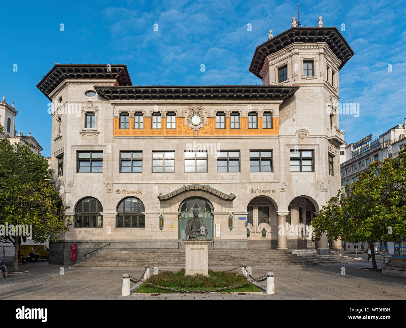 Main Post Office Building (Edificio Computerwoche), Santander, Spanien Stockfoto