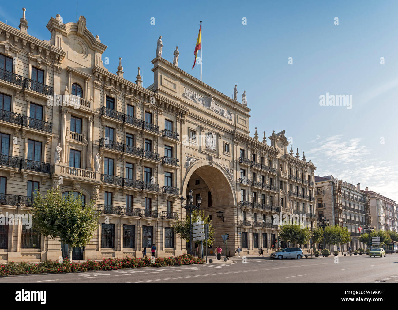 Gebäude der Sitz der Bank Santander (Banco de Santander), Spanien Stockfoto
