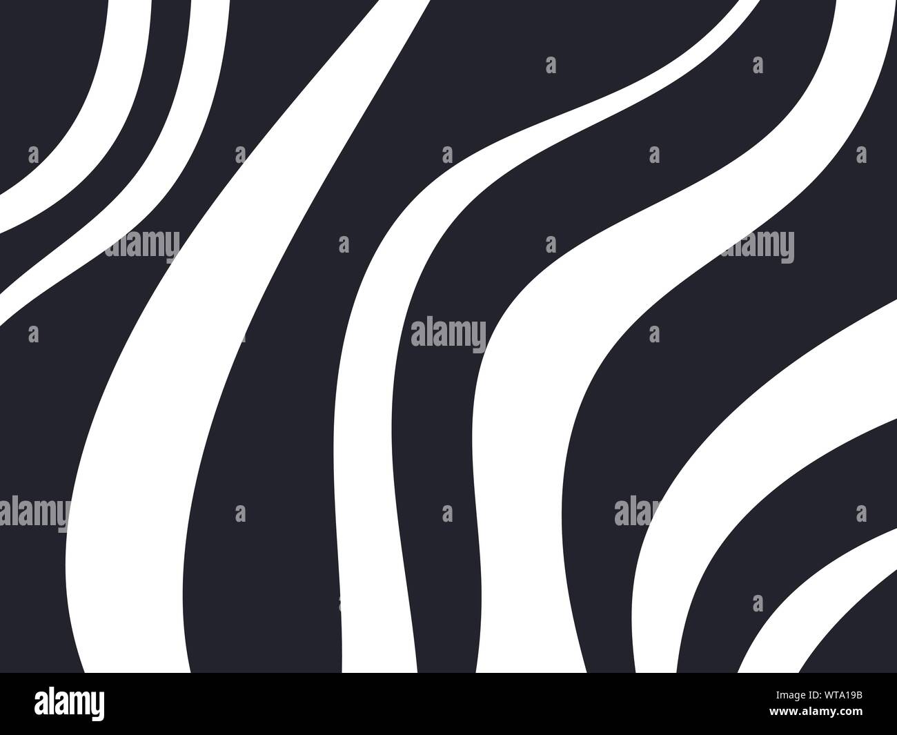 Zebramuster. Schwarze Streifen auf weißem Hintergrund. Die Haut des Tieres. Vector Illustration Stock Vektor