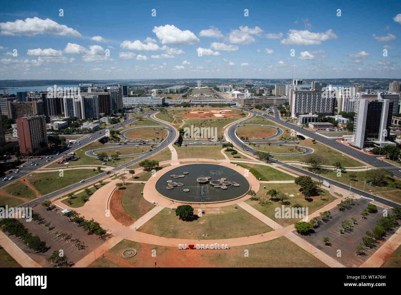 Blick auf BrasÃ-lia Stadt vom Fernsehturm Stockfoto