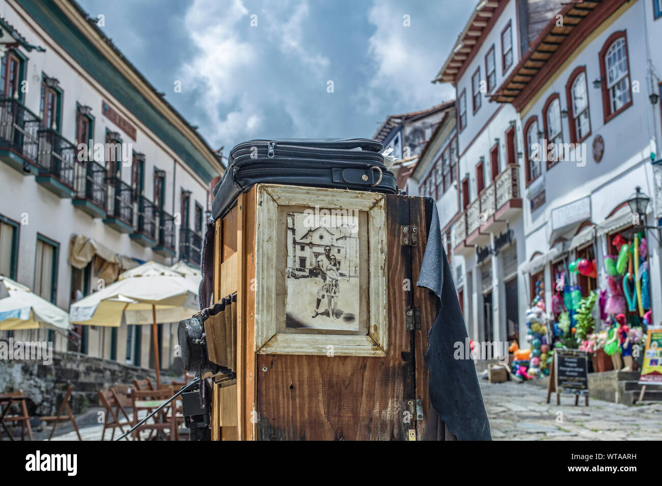 Camera obscura bei einem brasilianischen koloniale Stadt Stockfoto