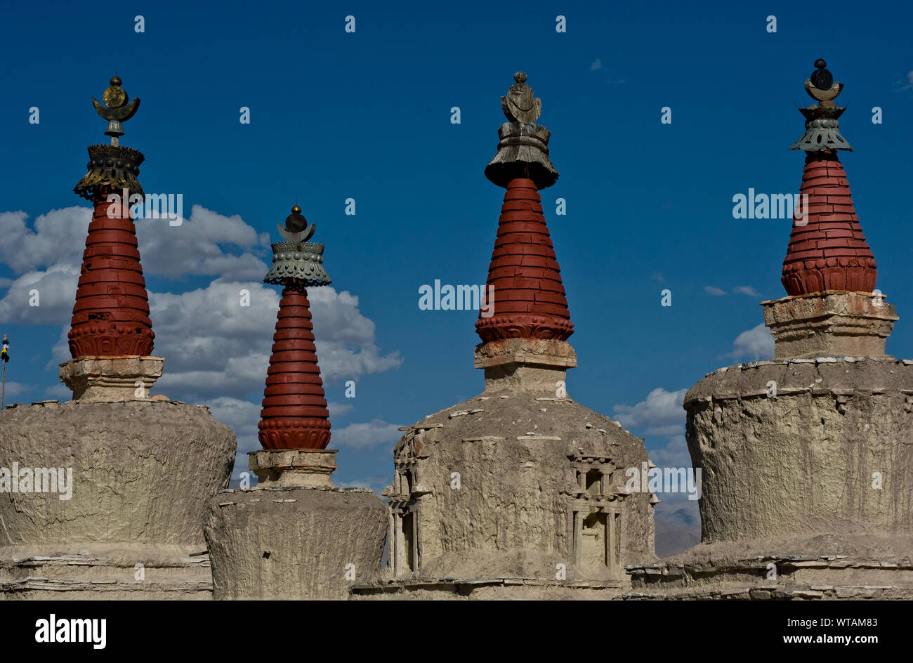 Stupas rund um Leh, Indien Stockfoto