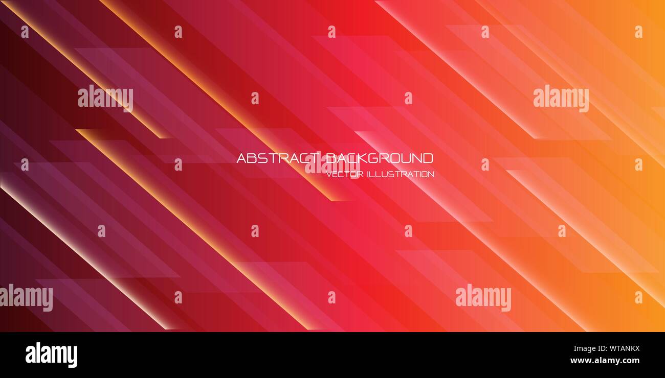 Abstrakt rot gelbe Linie geometrische Muster Design moderne futuristischen Hintergrund Vector Illustration. Stock Vektor