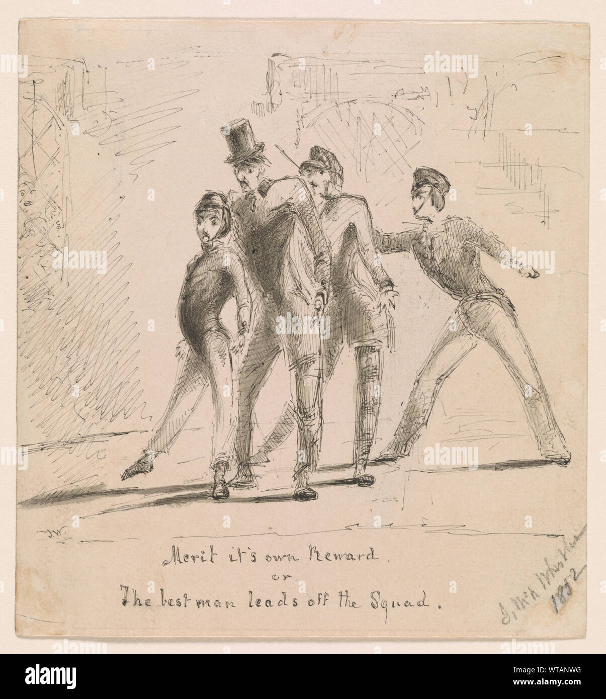 Verdienst seine eigene Belohnung, oder der beste Mann aus führt die Gruppe Stockfoto