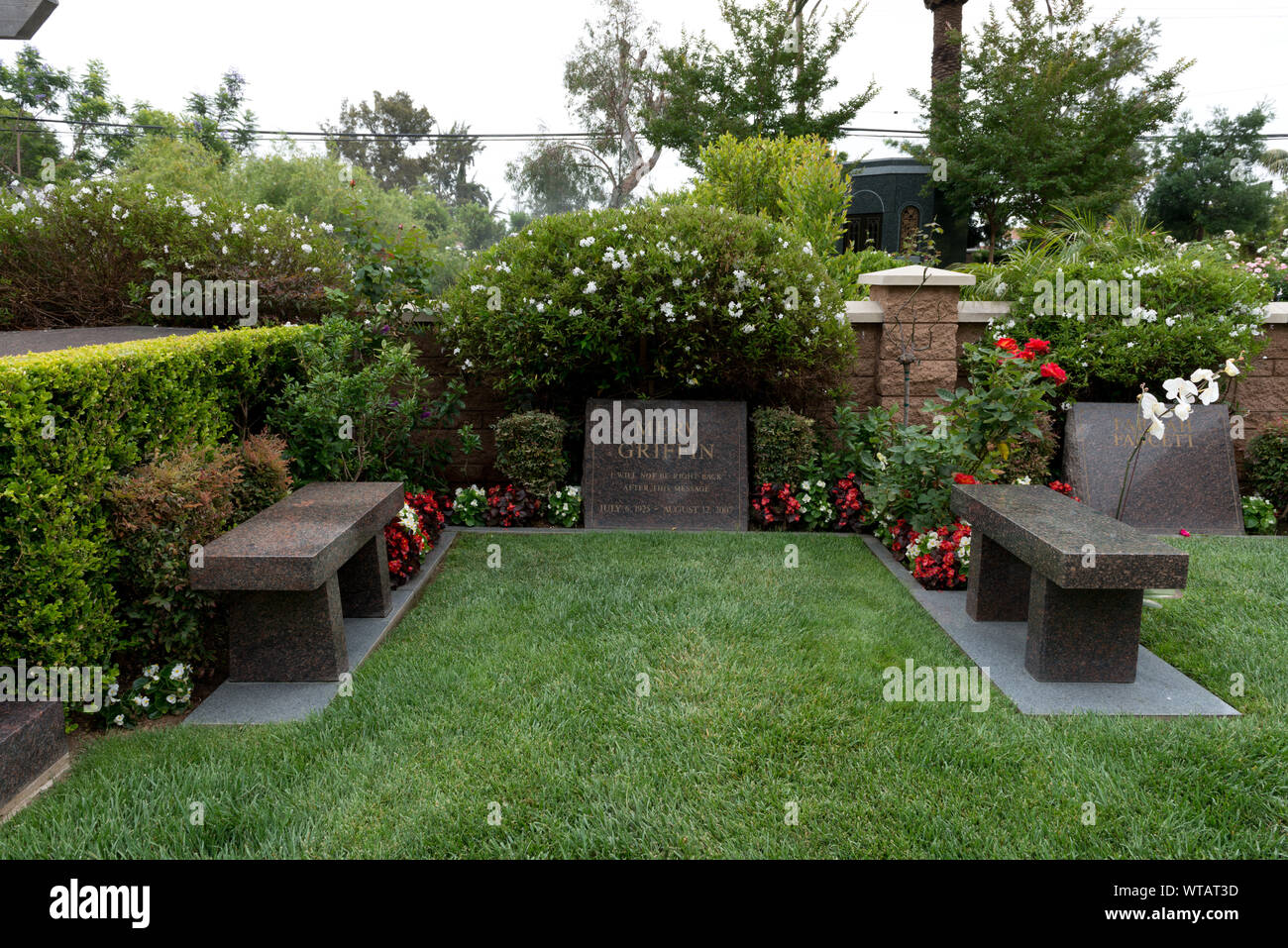 Merv Griffin Grabstätte an durchbohren Brüder Westwood Village Memorial Park Friedhof, 1218 Glendon Avenue, Los Angeles, Kalifornien Stockfoto