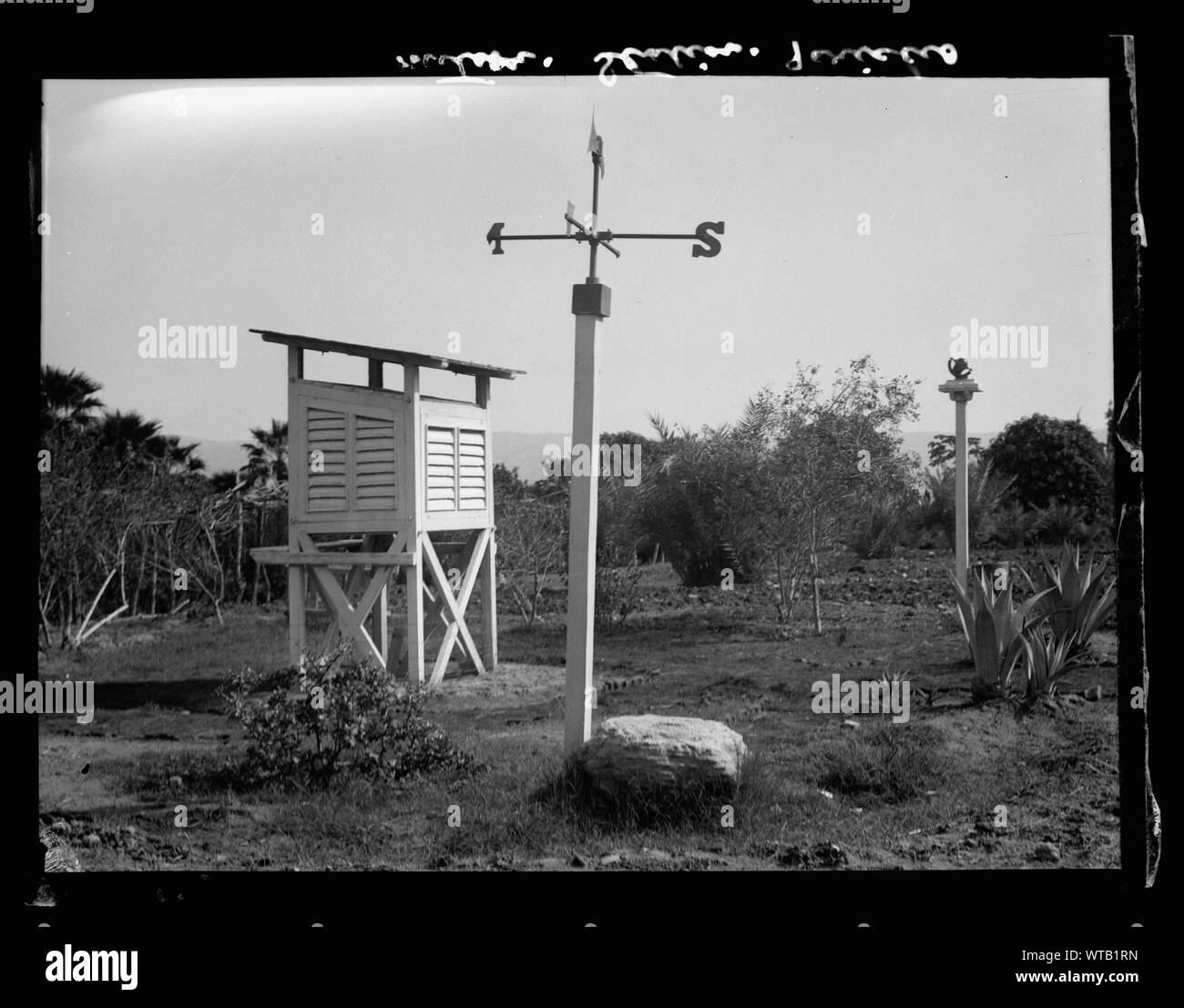 Meteorologischen Station in Jericho, Stockfoto