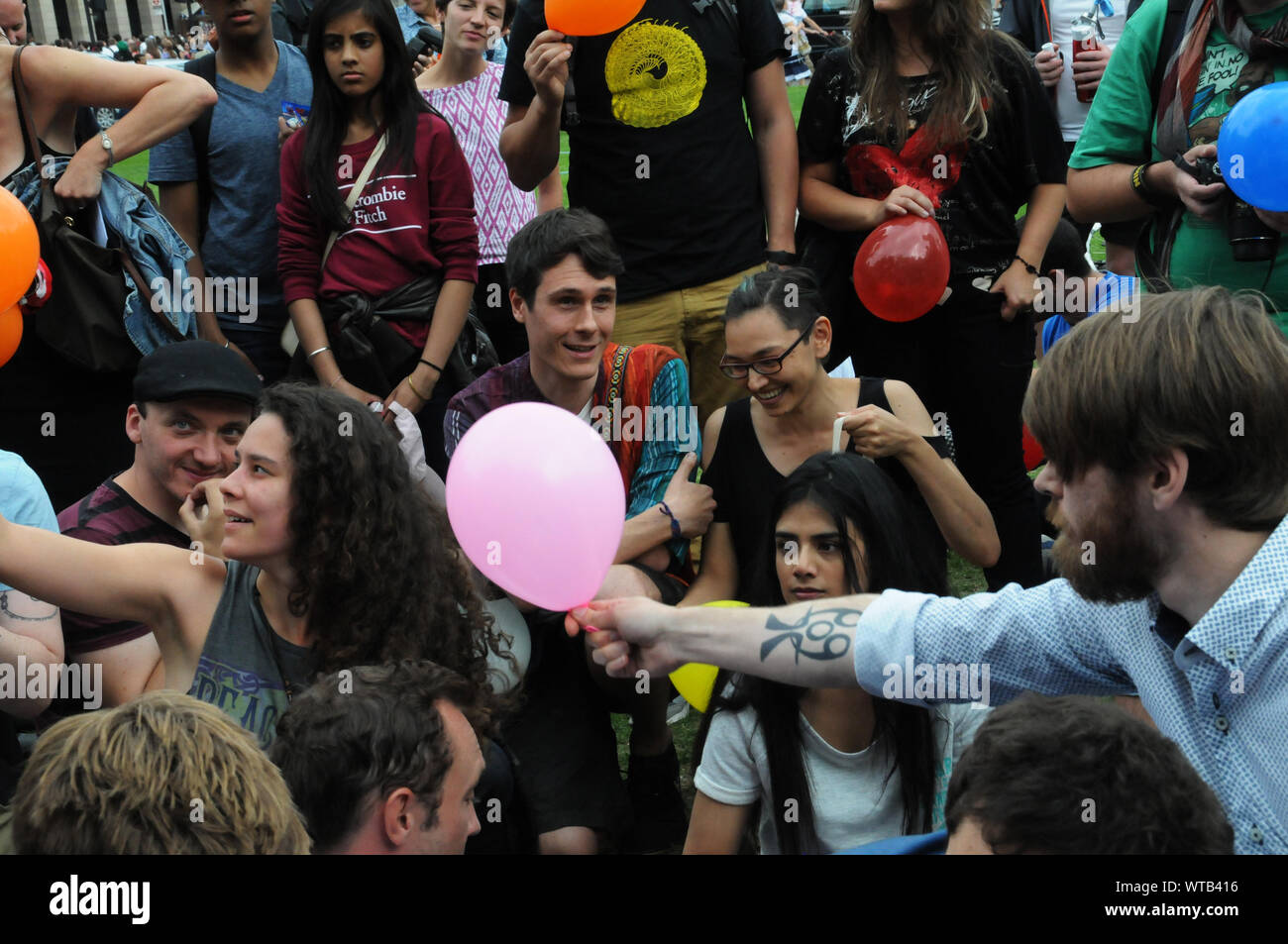 Protest gegen die Kriminalisierung von legalen Highs. Stockfoto