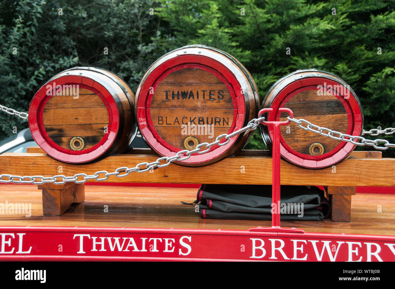 Thwaites Dray Pferde Gunner & Ribble bei einer Veranstaltung in Clayton Le Woods, Chorley, Großbritannien Stockfoto