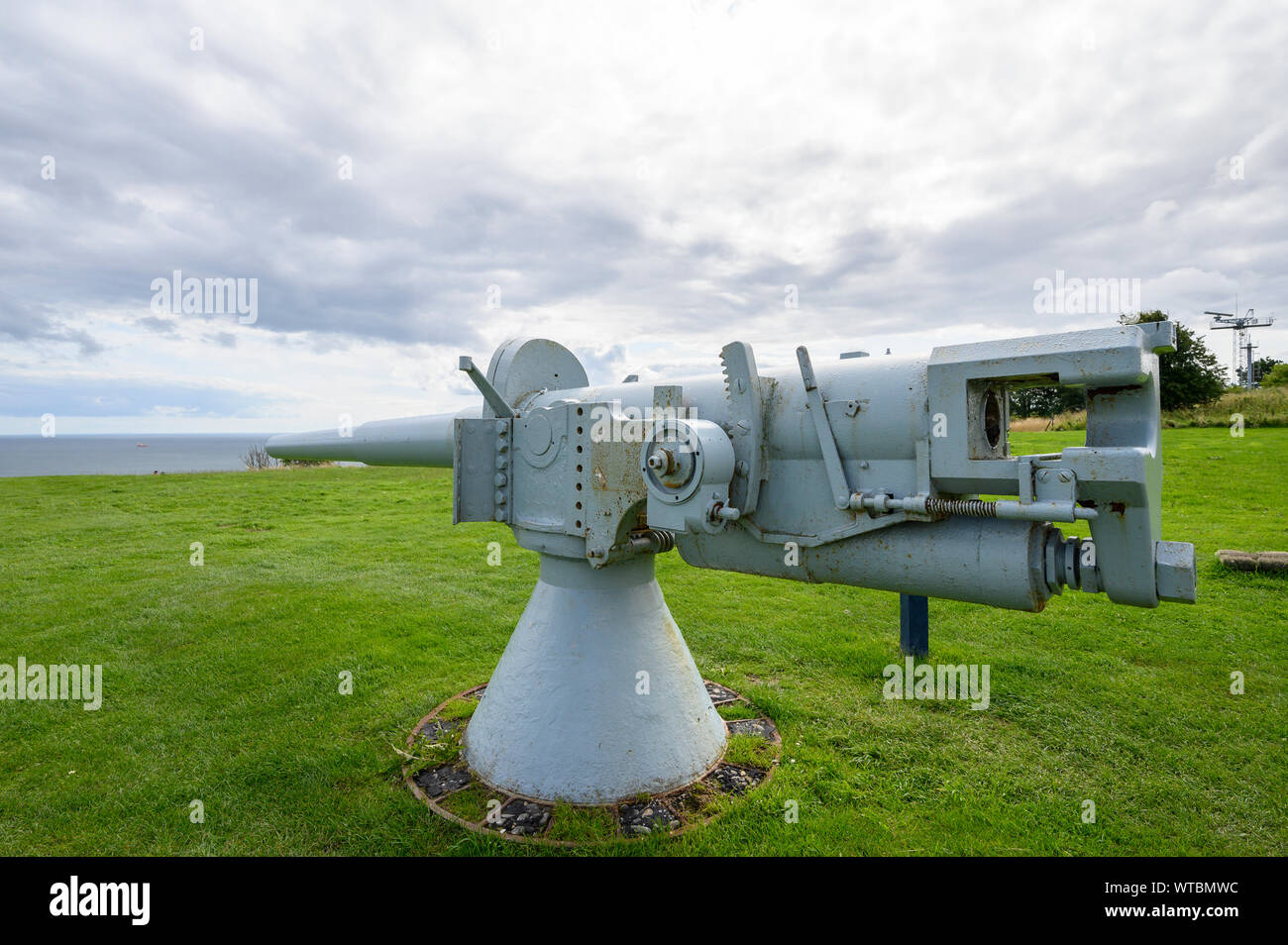 Küstenschutz Gewehren an Bangsbo Fort Bunkermuseum Stockfoto