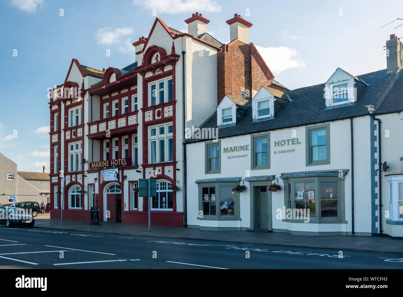 Das Marine Hotel in Seaton Carew Stockfoto