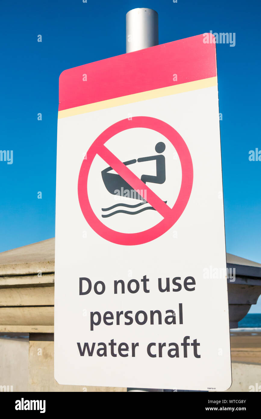 Ein Wasserfahrzeuge Verboten Schild Stockfoto