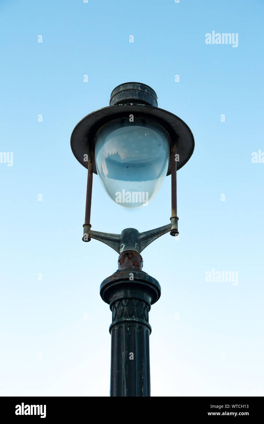 Ein altes historisches Streelight liegt in Hartlepool Landspitze, die LED-Lichttechnik SFF konvertiert wurde. Stockfoto