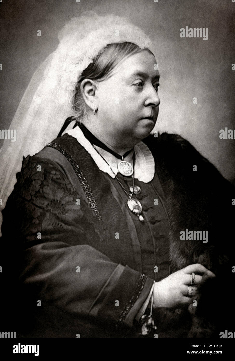 Victoria (1819 - 1901) war Königin des Vereinigten Königreichs von Großbritannien und Irland vom 20. Juni 1837 bis zu ihrem Tod. Als der viktorianischen Ära, das ihr bekannt Stockfoto