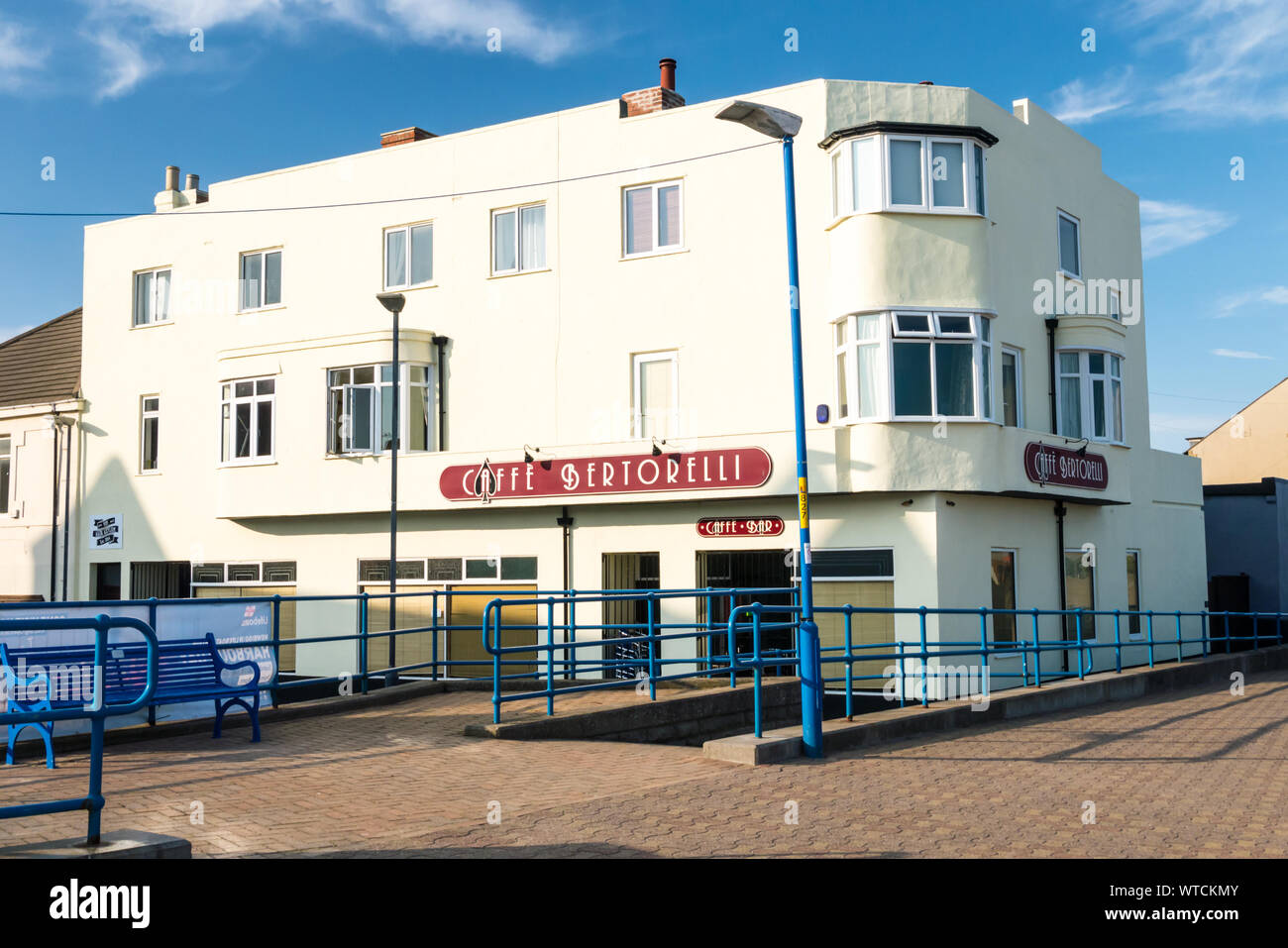 Cafe Bertorelli Cafe in Newbiggin-by-the-Sea, Northumberland Stockfoto