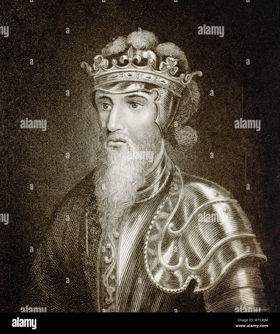 Edward III (1312 - 1377) war der König von England und Lord von Irland ab Januar 1327 bis zu seinem Tod; er ist für seine militärischen Erfolge und für Resto festgestellt Stockfoto