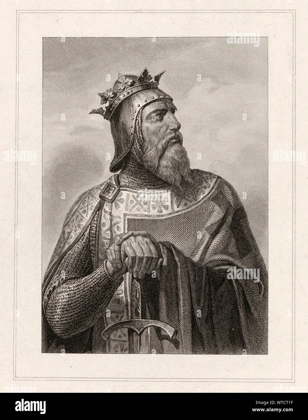 Robert Guiscard (1015 - 1085), war ein Normannischer Abenteurer für die Eroberung von Süditalien und Sizilien erinnert. Robert war in den Hauteville fa geboren Stockfoto