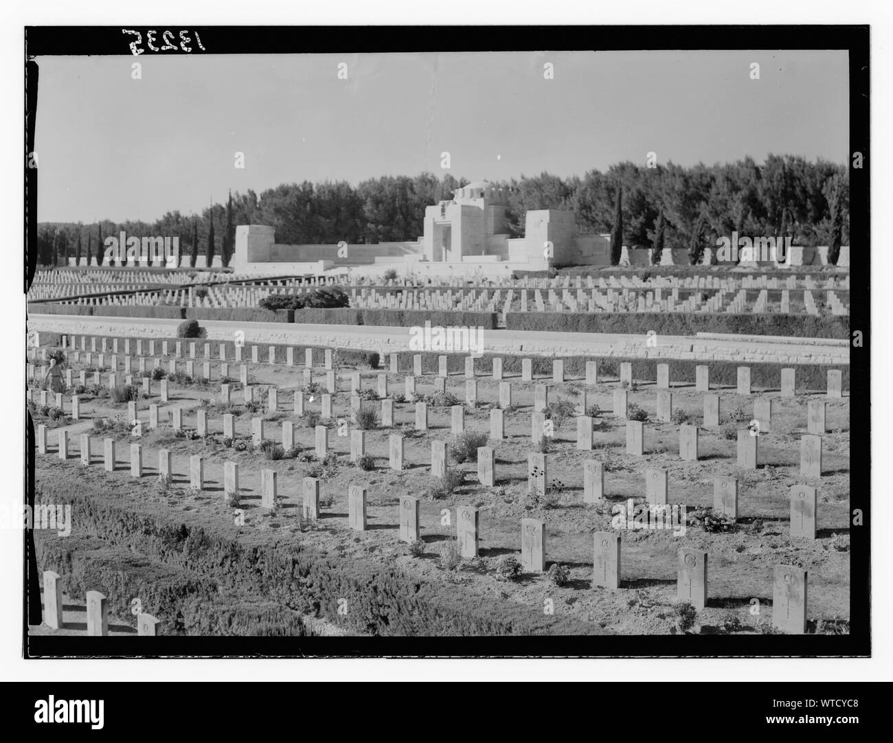Soldatenfriedhof auf Scopus mit Kapelle Stockfoto