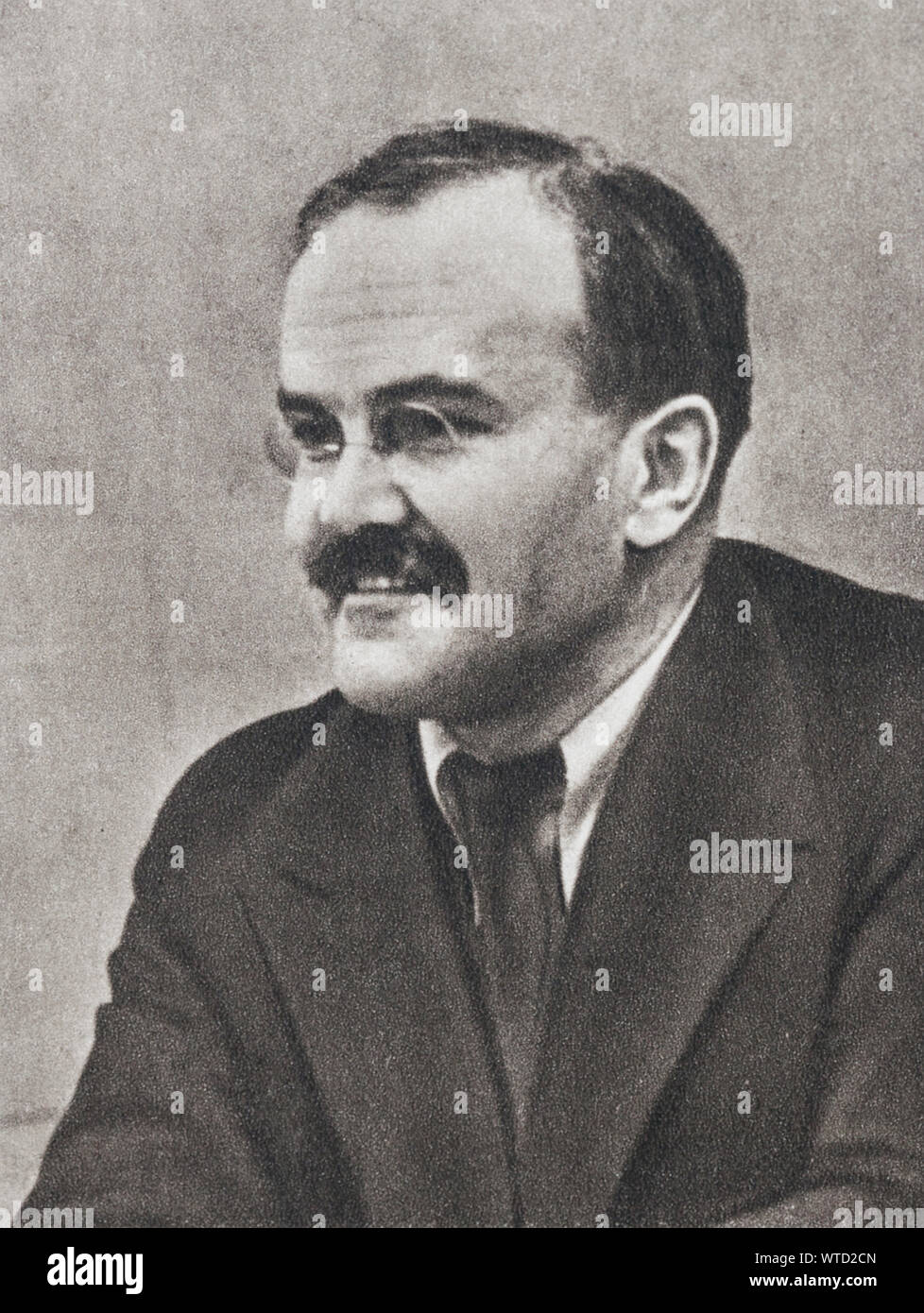 Viacheslaw Molotow. Volkskommissar für Auswärtige Angelegenheiten der UDSSR. Stockfoto