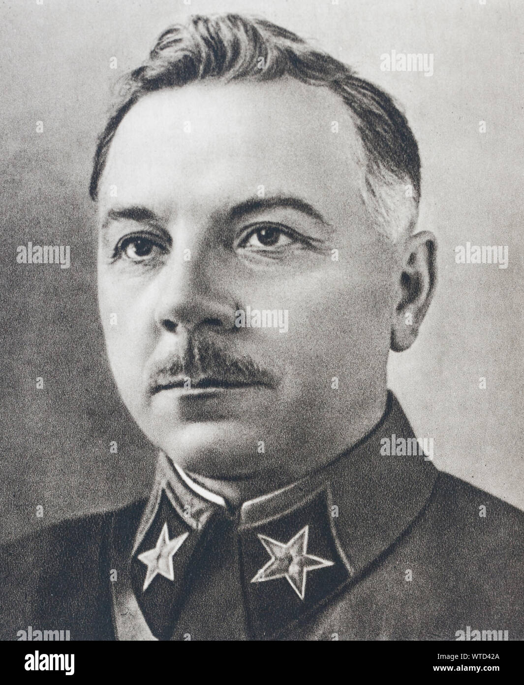 Klim Woroschilow (1881 - 1969), war ein prominenter sowjetischer Offizier und Politiker während der Stalin-zeit. Er war einer der fünf ursprünglichen Marshals Stockfoto
