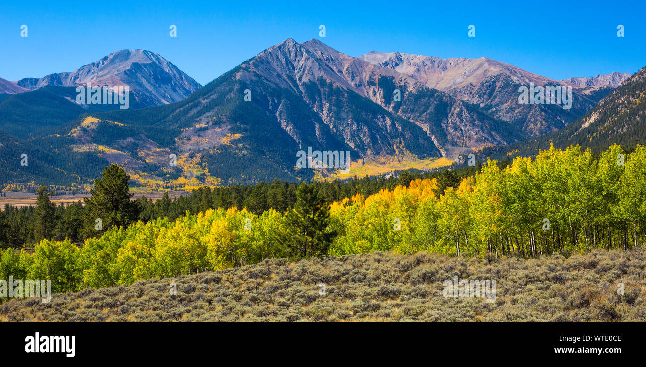 La Plata Peak, Rocky Mountains in Colorado, Independence Pass Bereich Stockfoto