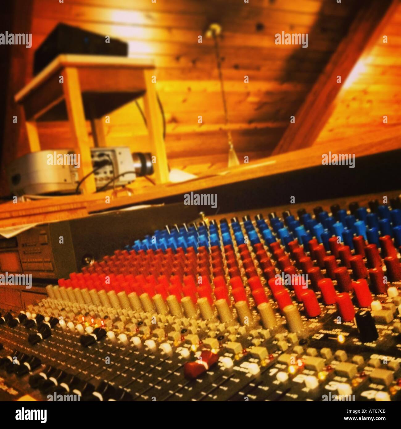 Mix Board bei Recording Studio Stockfoto
