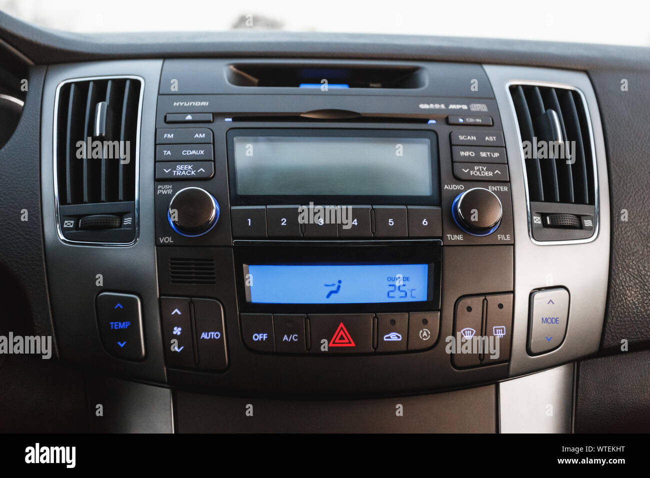 Auto Navigationssystem, Auto innen Stockfoto