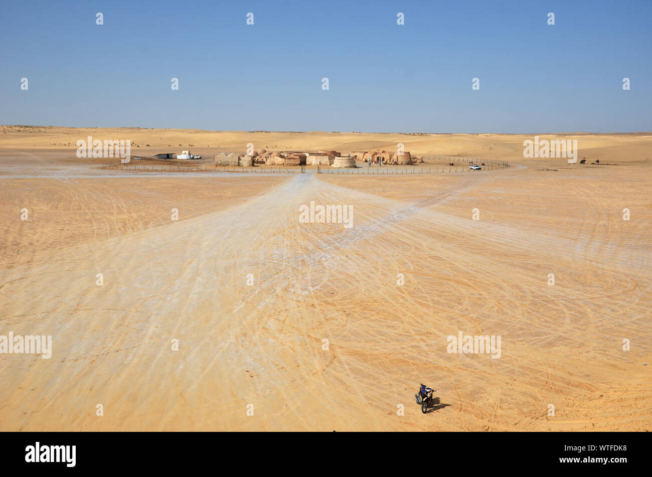 Mos Espa in der afrikanischen Wüste Stockfoto