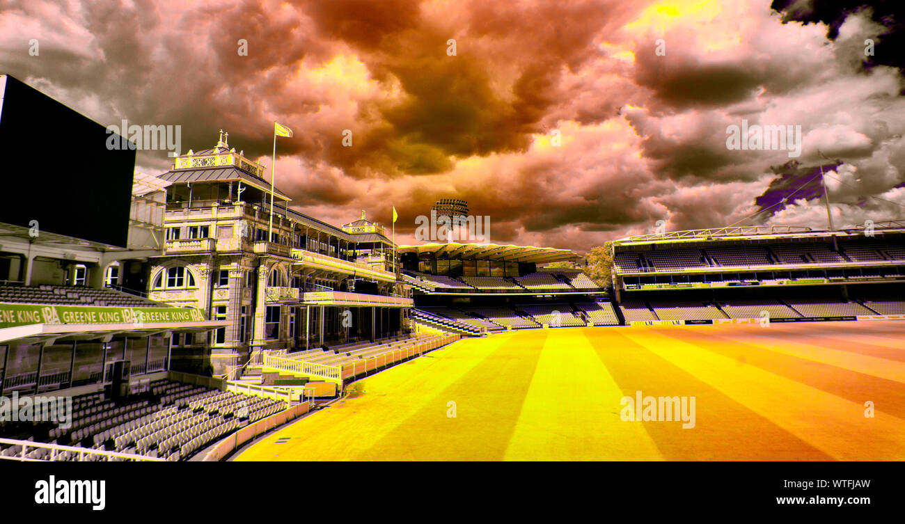Lords Cricket Ground - Gelb Stockfoto