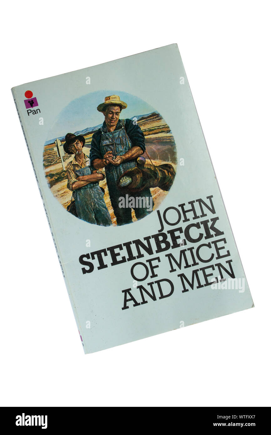 Von Mäusen und Menschen Taschenbuch Buch, ein Roman des amerikanischen Schriftstellers Schriftsteller der Schriftsteller John Steinbeck Stockfoto
