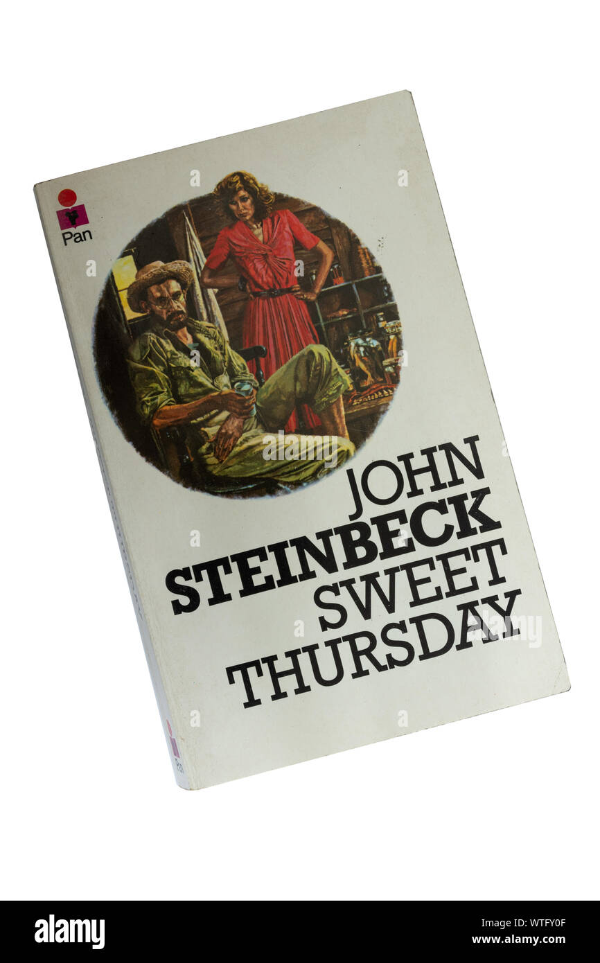 Süße Donnerstag Taschenbuch Buch, ein Roman des amerikanischen Schriftstellers Schriftsteller der Schriftsteller John Steinbeck Stockfoto