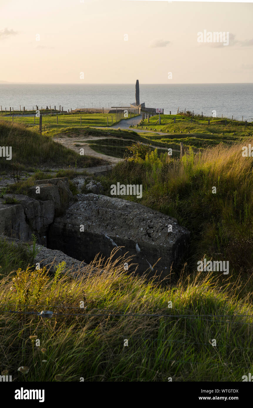 Point du Hoc in der Normandie Stockfoto