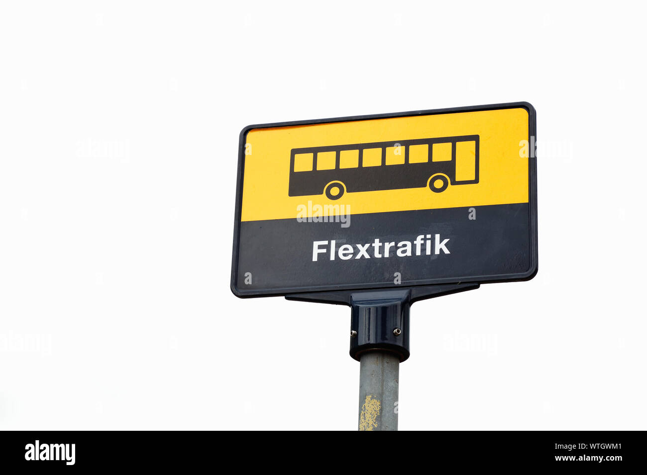Kopenhagen, Dänemark - 4 September, 2019: Die Kopenhagener Flextrafik Haltestellenschild. Stockfoto
