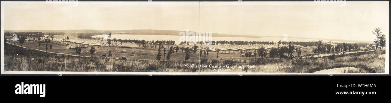 Mobilisierung Camp, Äsche, Mich., August 1917; Stockfoto