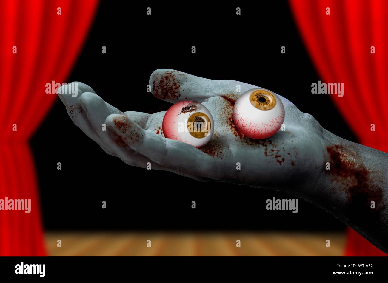 Zombie Hand ein paar Augäpfel Stockfoto