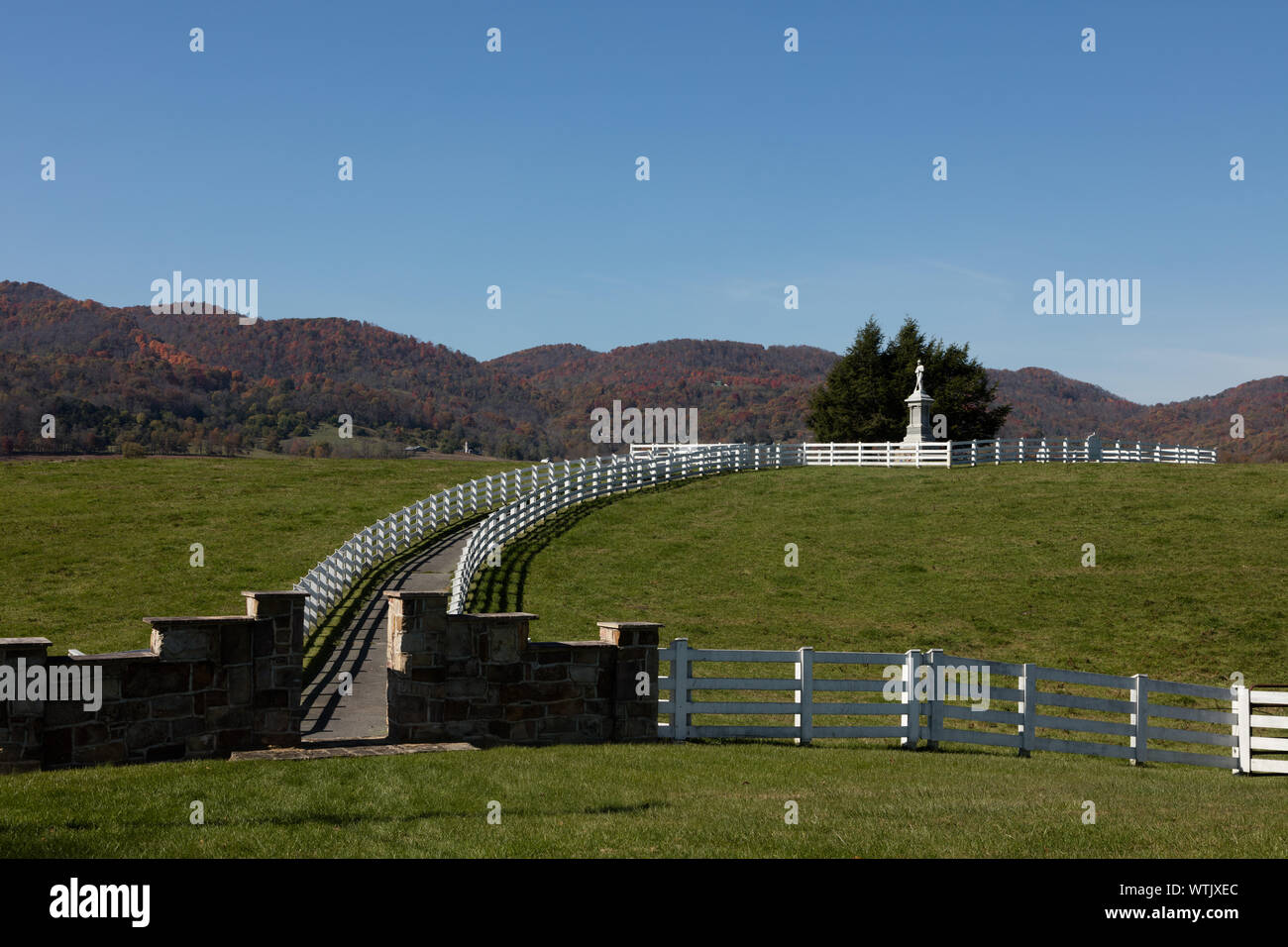 Denkmal für einen Verbündeten Soldaten, 1901 in der Stadt von Union, West Virginia, um Männer, die die verlorene Sache im amerikanischen Bürgerkrieg der 1860er serviert s Stockfoto