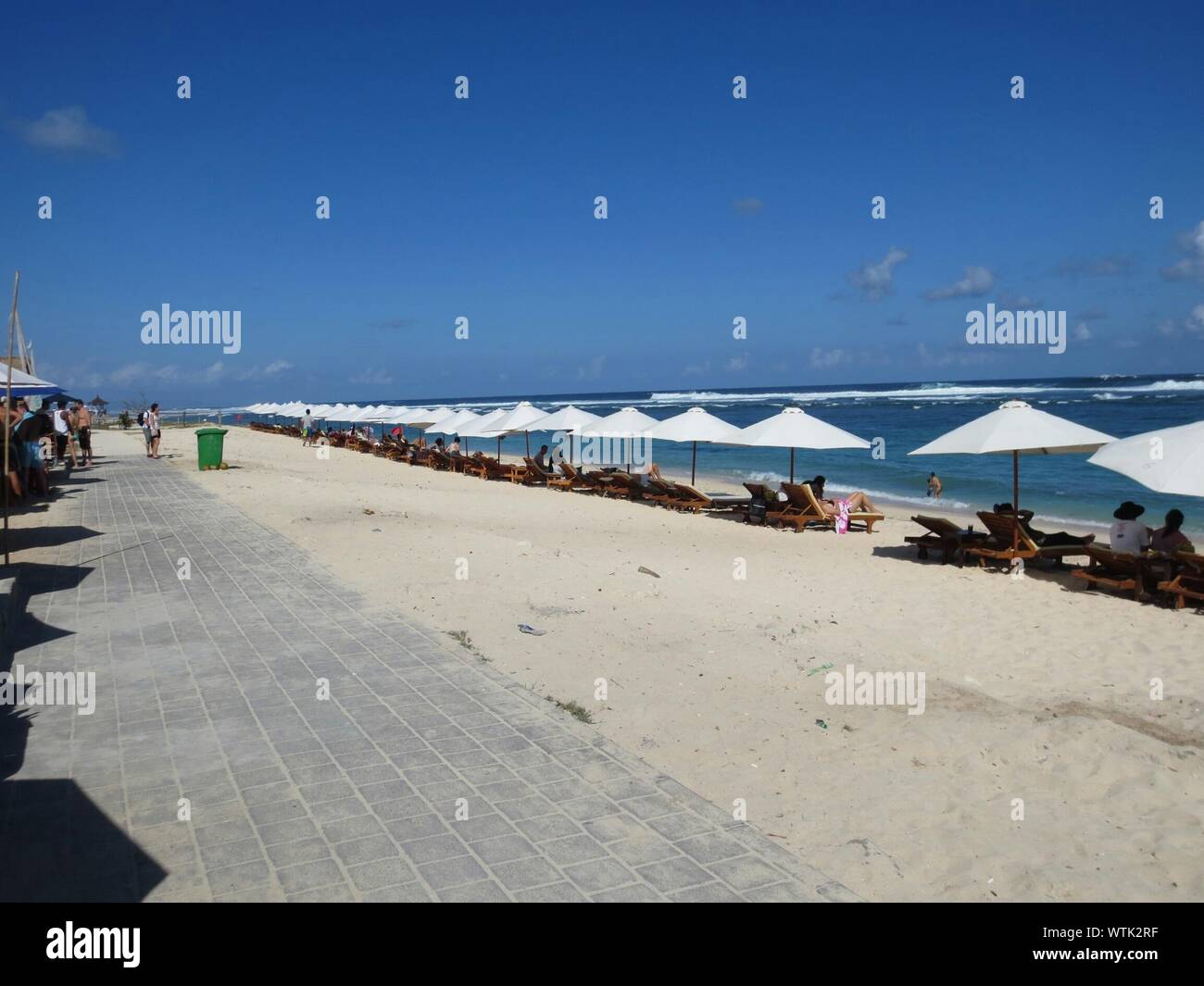 Blick auf den Strand während der Ferien Stockfoto