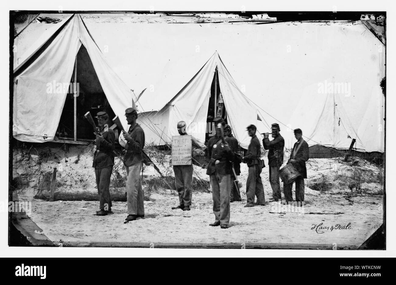Morris Island in South Carolina. Der Schurke März drumming ein Dieb aus Lager Stockfoto
