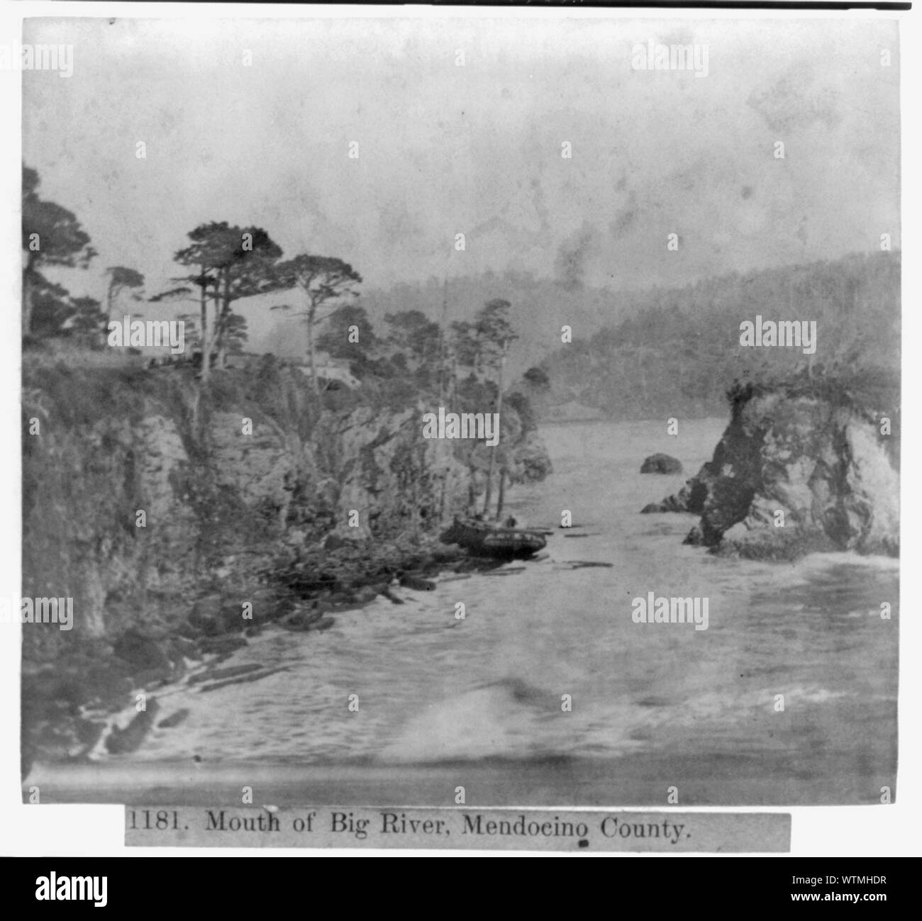 Mündung des Großen Flusses, Mendocino County Stockfoto