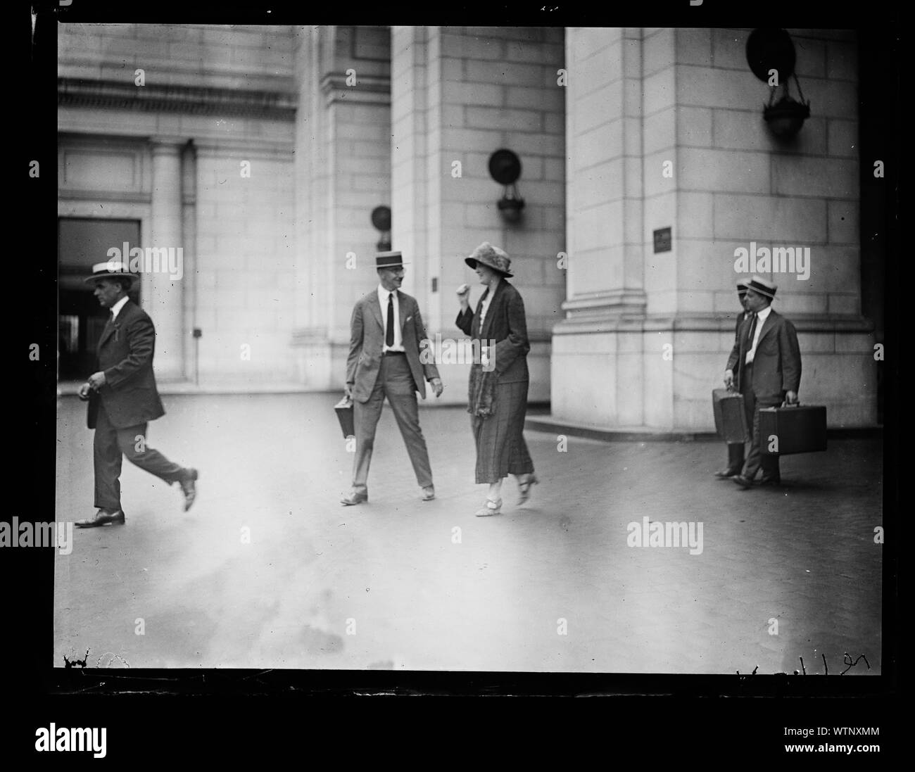 Frau Asa G. Candler, Ehefrau von Coca Cola König, an der Union Station Stockfoto