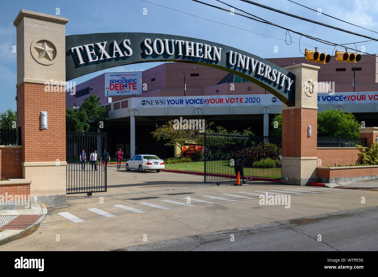 Houston, Texas, USA. 11 Sep, 2019. Texas Southern University (TSU) ist eine öffentliche historisch schwarzen Universität in Houston, Texas. TSU ist Gastgeber der dritten demokratischen Präsidentenprimär Debatte am 12. September 2019 Quelle: michelmond/Alamy leben Nachrichten Stockfoto