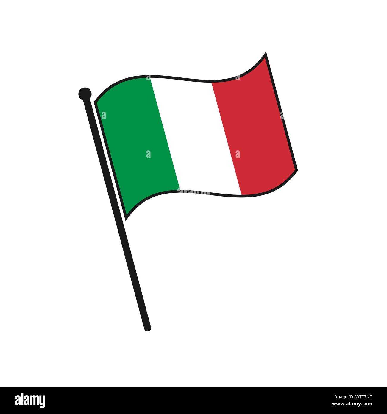 Aufkleber Streifen runde Schild Flagge Italien Tricolore Italien