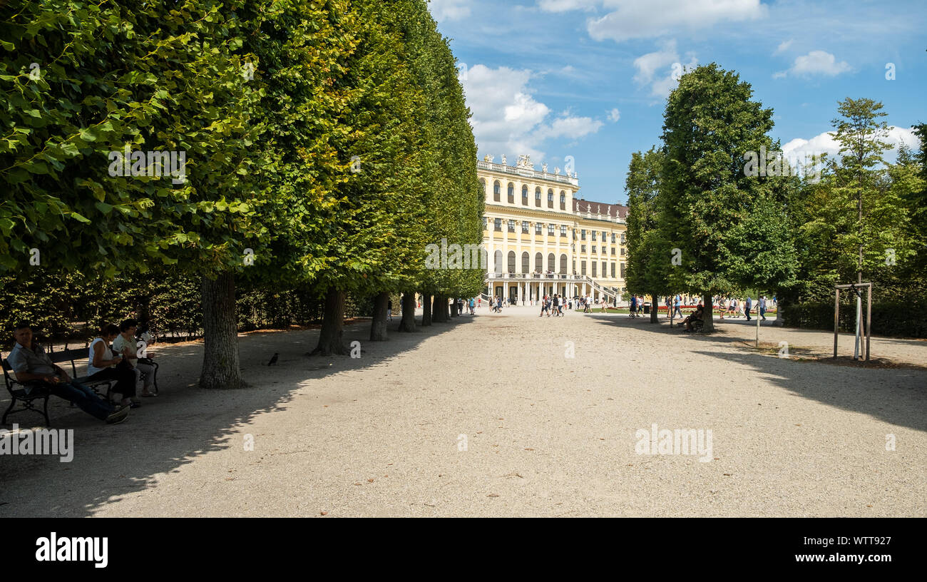 Wien, Österreich 15 August 2019 Schloss Schönbrunn war die