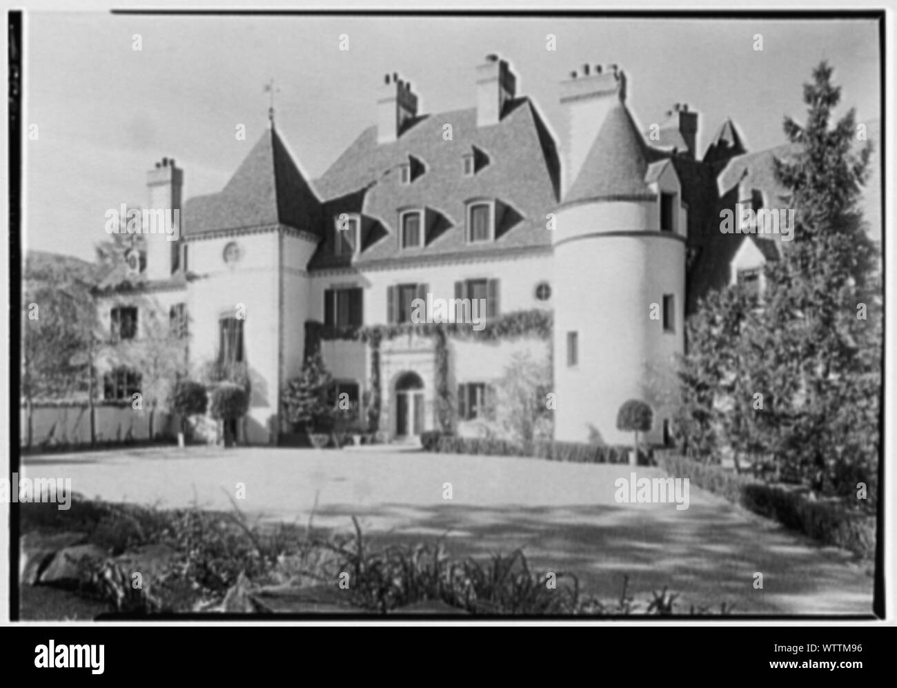 Frau Pierre Lorillard, Wohnsitz im Tuxedo Park, New York. Stockfoto