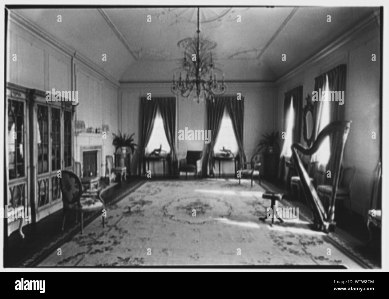 Frau W.A. Roebling, Residenz am 64 South Batterie, Charleston, South Carolina. Stockfoto