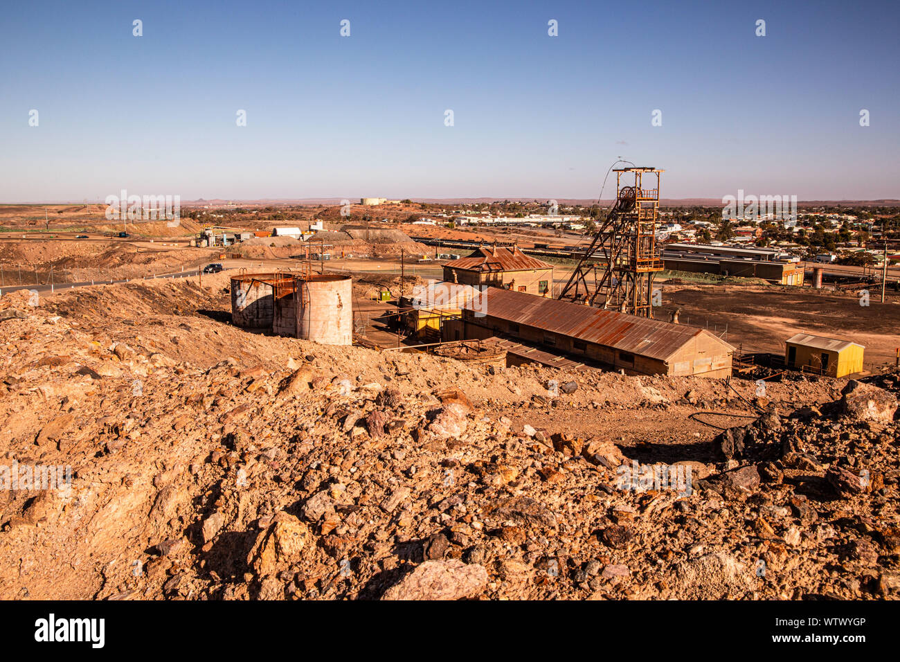 Die Mine in Broken Hill im australischen Outback Stockfoto