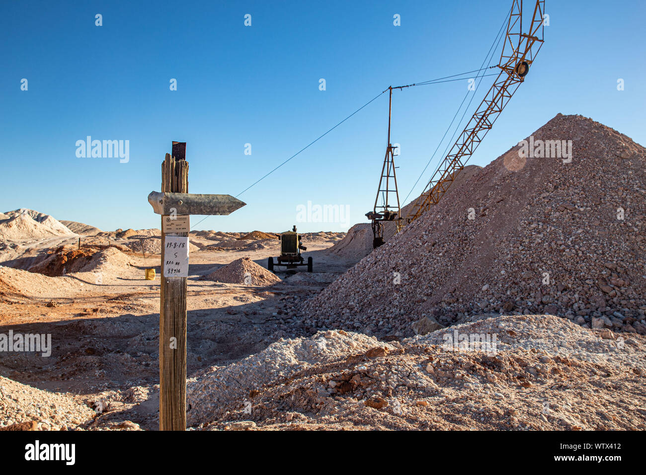 Die Opal Minenstadt Andamooka in Südaustralien Stockfoto