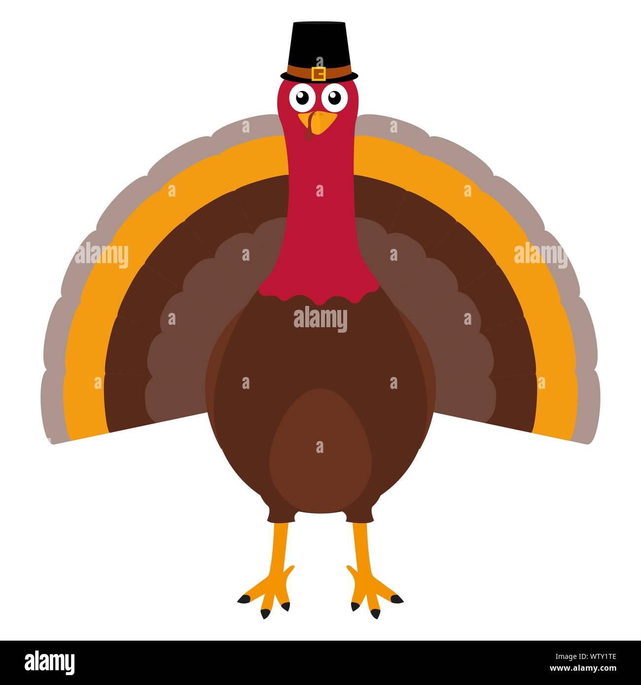 Türkei Pilgrimin am Thanksgiving Day Stock Vektor