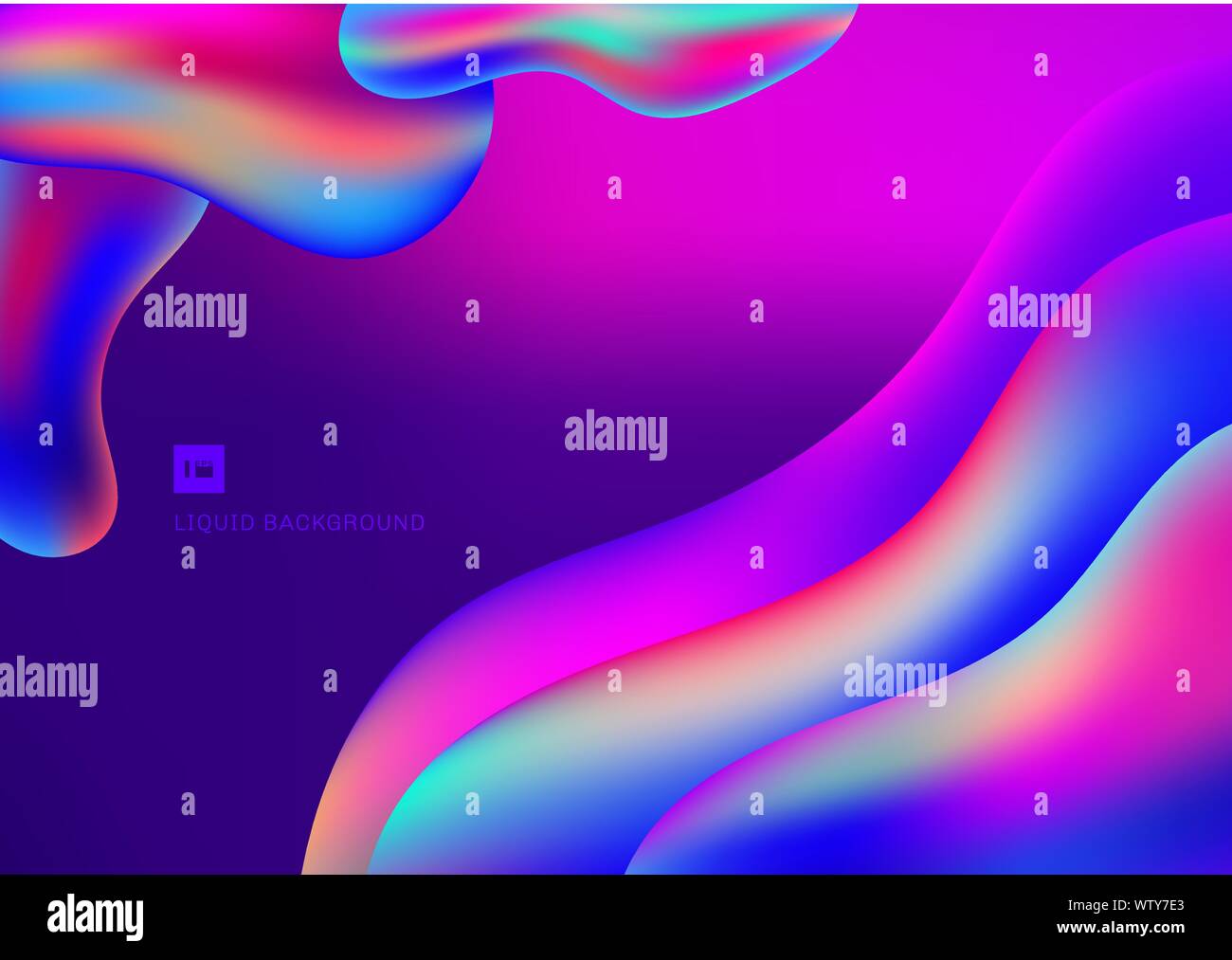 Abstrakte 3D-flüssiger Form lebendigen gradient Farbe backgrond. Fluid Design für Broschüre, Musik Poster, Layoutvorlage, Präsentation, Banner, Web, e Stock Vektor